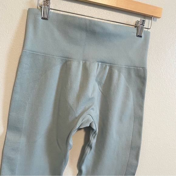 Set Active LA Light Blue Sculptflex Seamless Mid Rise Leggings Size Large - Picture 4 of 7